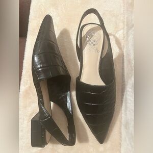 Vince Camuto Black Pointed Flats